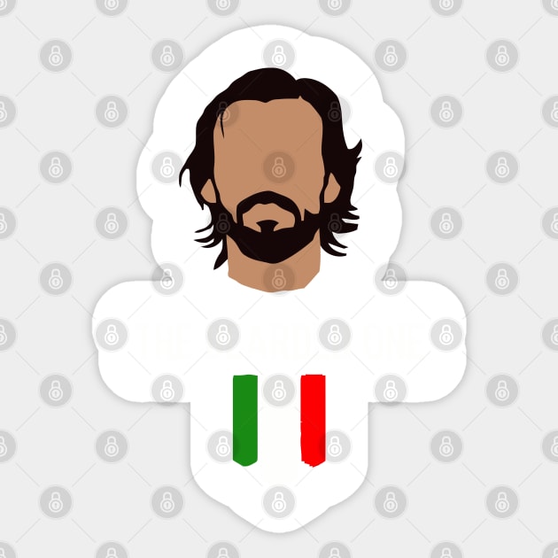 The bearded one - Pirlo Sticker by Vhitostore